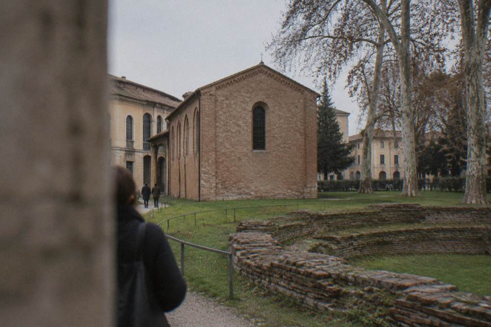 The Scrovegni Chapel exterior next to the Eremitani museum complex in Padua