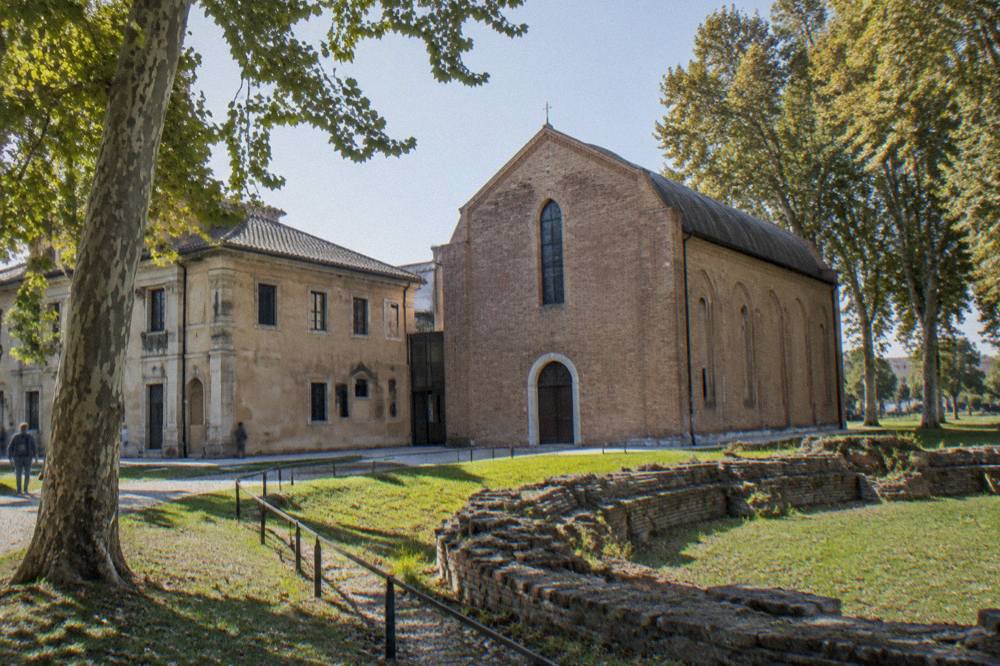 Exterior of the Scrovegni Chapel with the adjacent museum building in Padua